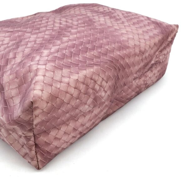 Authentic Bottega Veneta Intrecciolusion Nylon Medium Tote Bag Shoulder Pink - Picture 3 of 7